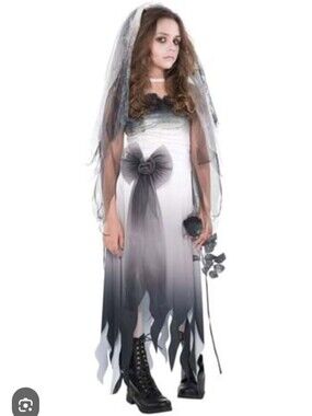 Amscan Graveyard Bride Halloween Costume Child Medium NWT